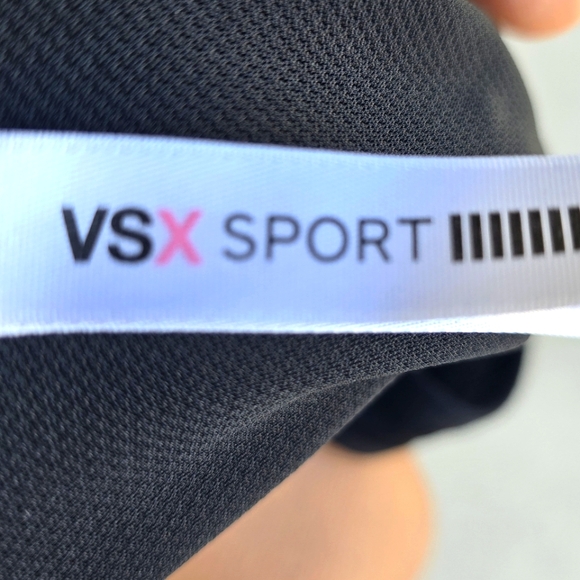 VSX Teal and Black Sports Bra with Zipper - Picture 4 of 9